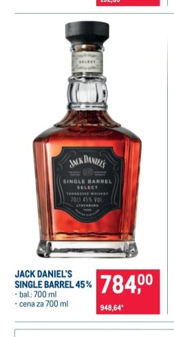 JACK DANIEL'S SINGLE BARREL 45%