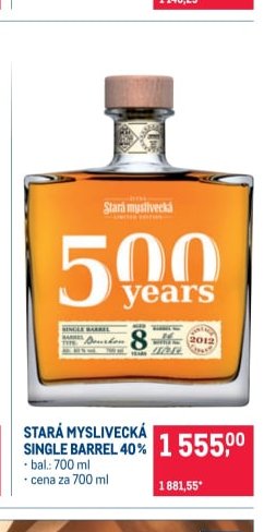 STARÁ MYSLIVECKÁ SINGLE BARREL 40%