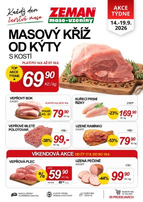 aktuální leták ZEMAN maso - uzeniny 14.9.2026-19.9.2026