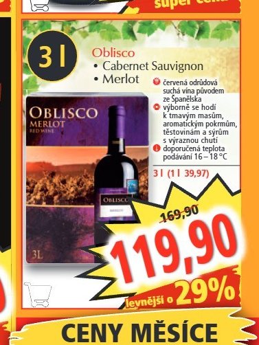 Oblisco Cabernet Sauvignon / Merlot 3 l