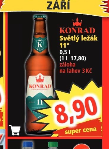 KONRAD Světlý ležák 11° 0,5 l