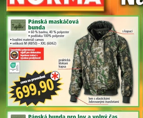 Pánská maskáčová bunda