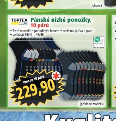 TOPTEX Pánské nízké ponožky, 10 párů