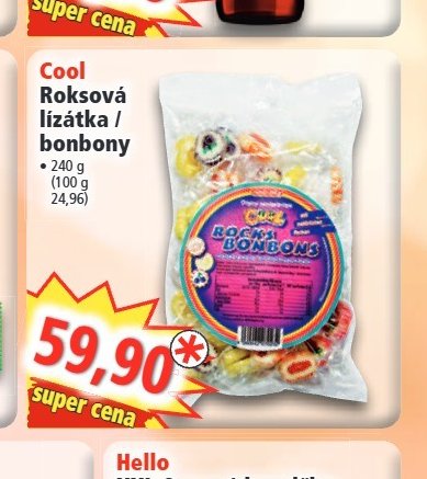 Cool Roksová lízátka / bonbony