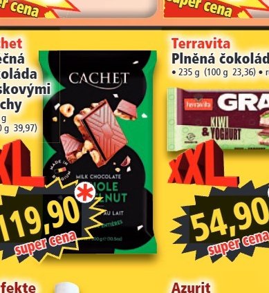Cachet mléčná čokoláda s lískovými ořechy