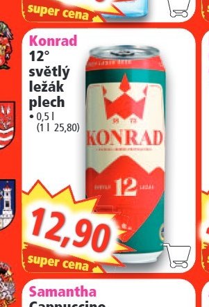 Konrad 12° světlý ležák plech