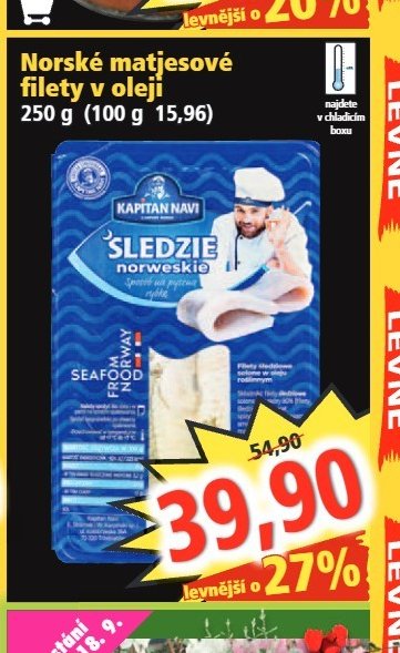 Norské matjesové filety v oleji