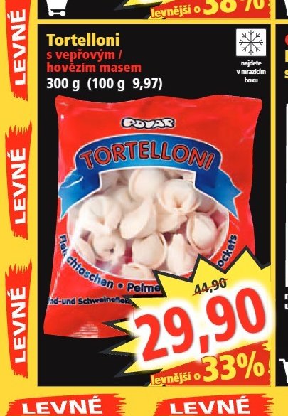 Tortelloni s vepřovým / hovězím masem