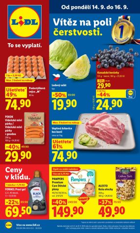 aktuální leták Lidl 14.9.2026-16.9.2026