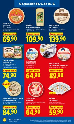 aktuální leták Lidl 14.9.2026-16.9.2026
