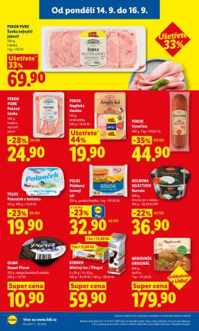 aktuální leták Lidl 14.9.2026-16.9.2026