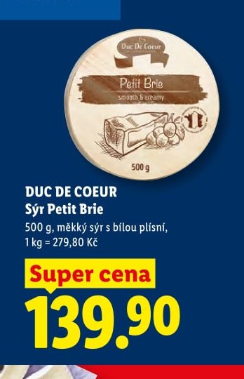 DUC DE COEUR Sýr Petit Brie