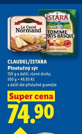 CLAUDEL/ISTARA Plnotučný sýr