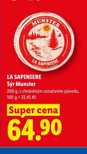 LA SAPINIERE Sýr Munster