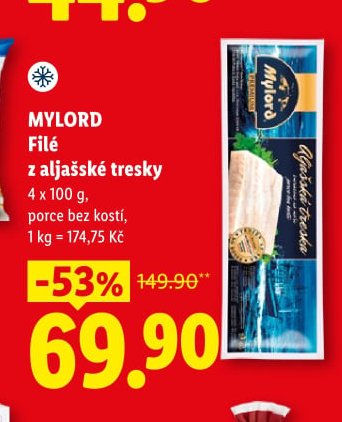 MYLORD Filé z aljašské tresky