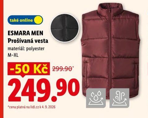 ESMARA MEN Prošívaná vesta