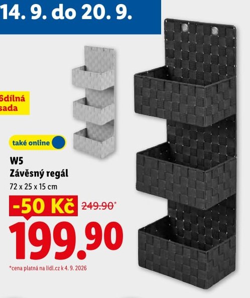 W5 Závěsný regál