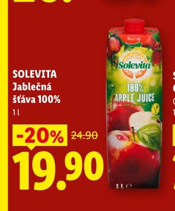 Solevita Jablečná šťáva 100%