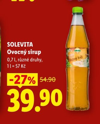 Solevita Ovocný sirup