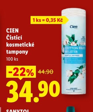 CIEN Čisticí kosmetické tampony