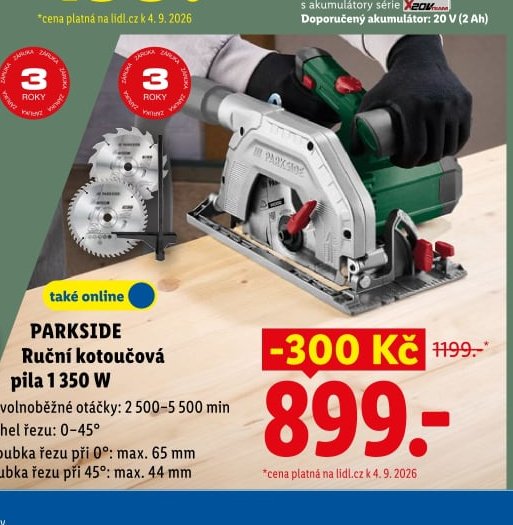 PARKSIDE Ruční kotoučová pila 1 350 W