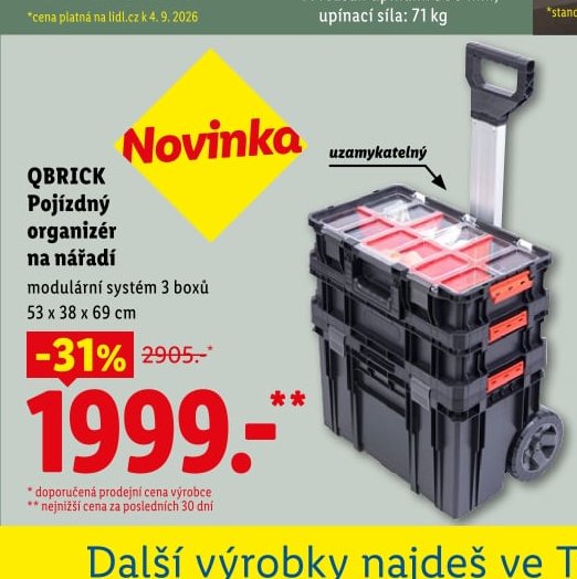 QBRICK Pojízdný organizér na nářadí