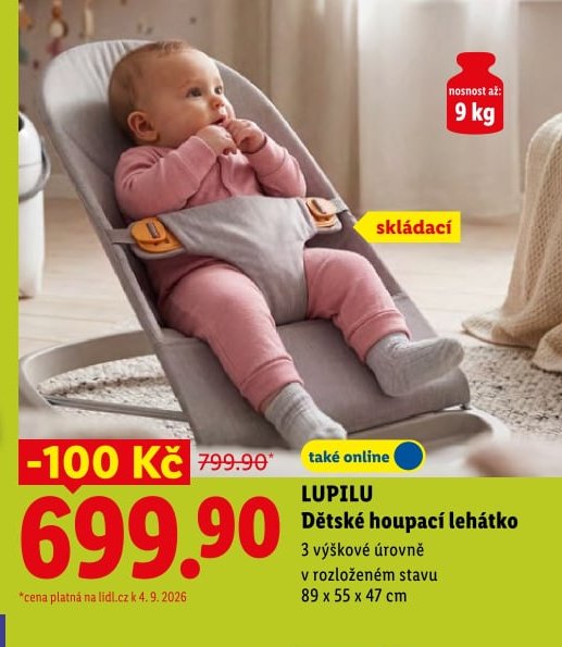 LUPILU Dětské houpací lehátko