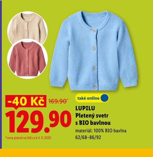 LUPILU Pletený svetr s BIO bavlnou