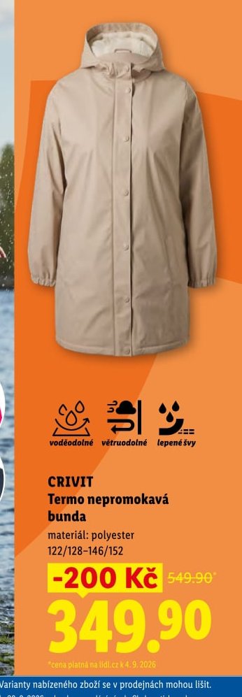 Crivit Termo nepromokavá bunda