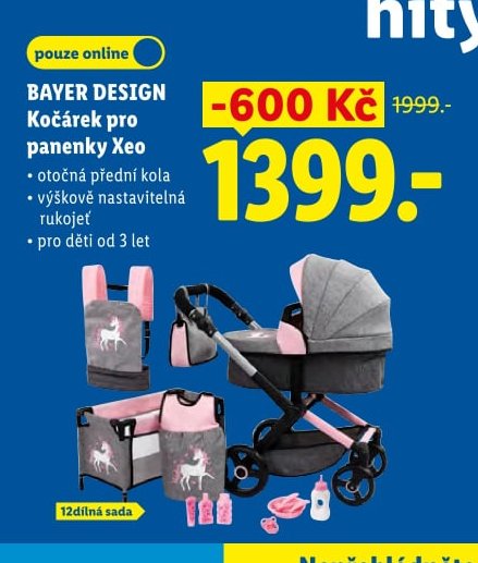 BAYER DESIGN Kočárek pro panenky Xeo