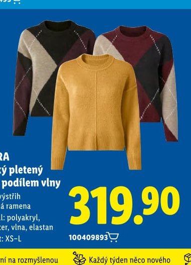 ESMARA Dámský pletený svetr s podílem vlny