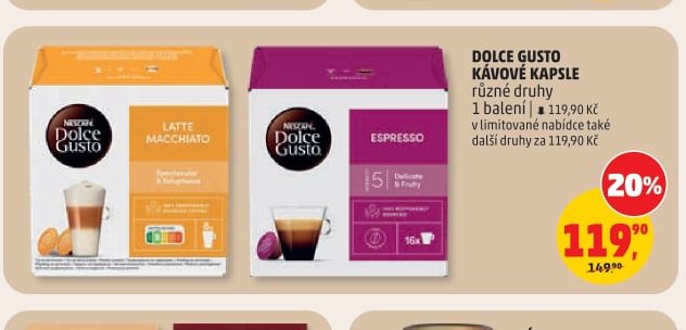 DOLCE GUSTO KÁVOVÉ KAPSLE
