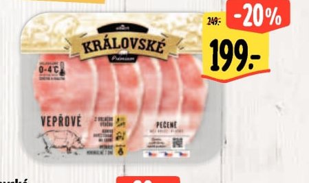 Královské Vepřová pečeně bez kosti - plátky
