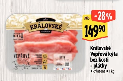 Královské Vepřová kýta bez kosti - plátky