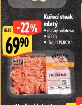 Kuřecí steak mletý