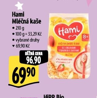 Hami Mléčná kaše 210 g
