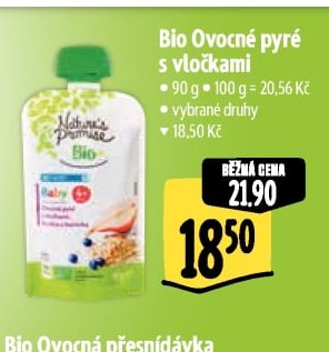 Bio Ovocné pyré s vločkami 90 g