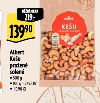 Albert Kešu pražené solené