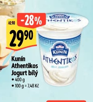 Kunín Athentikos Jogurt bílý