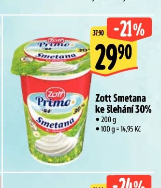 Zott Smetana ke šlehání 30%