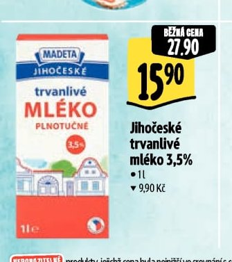 Jihočeské trvanlivé mléko 3,5%