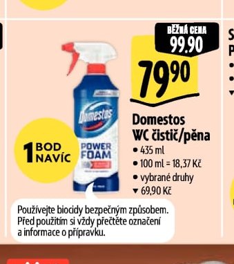 Domestos WC čistič/pěna