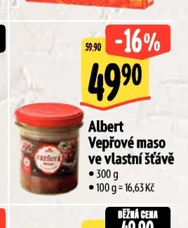 Albert Vepřové maso ve vlastní šťávě