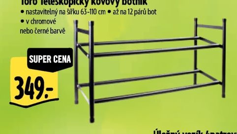 Toro Teleskopický kovový botník