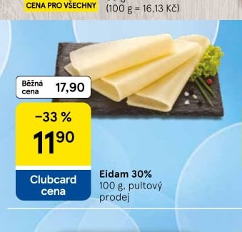 Eidam 30% 100 g