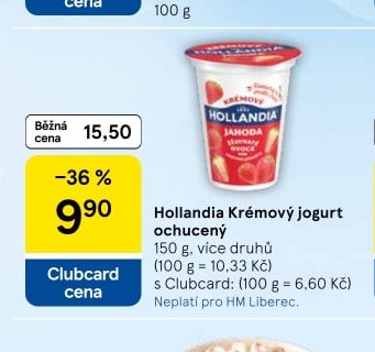 Hollandia Krémový jogurt ochucený 150 g