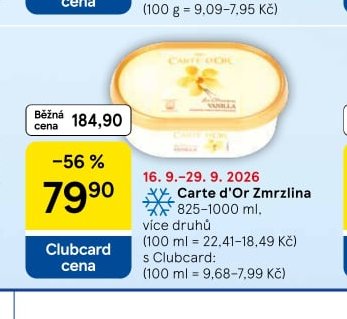 Carte d'Or Zmrzlina 825-1000 ml