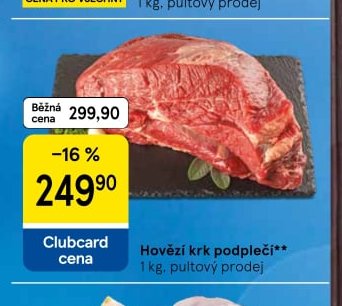 Hovězí krk podplečí