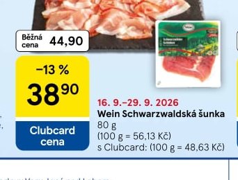 Wein Schwarzwaldská šunka