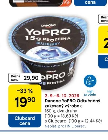 Danone YoPRO Odtučněný zakysaný výrobek